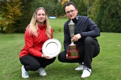 Vítězi 21. ročníku turnaje Tipsport Poháru Mistrů 2025 Kateřina Šmolíková a Jakub Pokorný